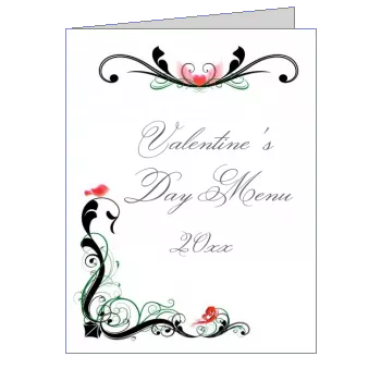 Menu Valentine S Day Heart template