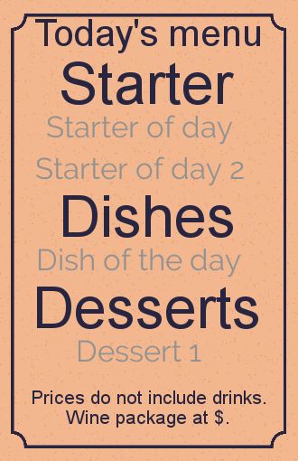 Card Menu Restaurant Blue Brown free template