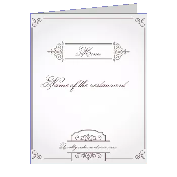 Menu Restaurant Elegant Grey template