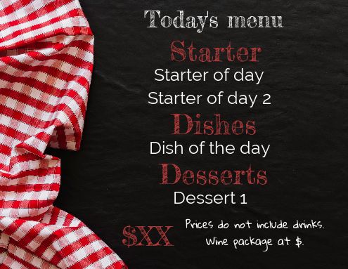 Card Menu Restaurant Tile Black template
