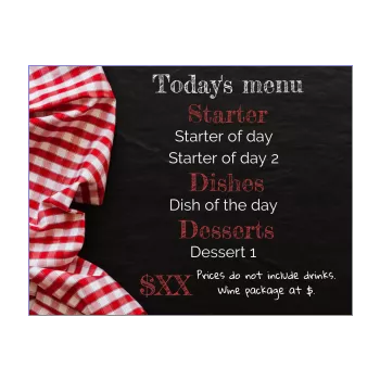 card menu restaurant tile black slate 