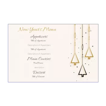 menu new year dinner party golden fir 