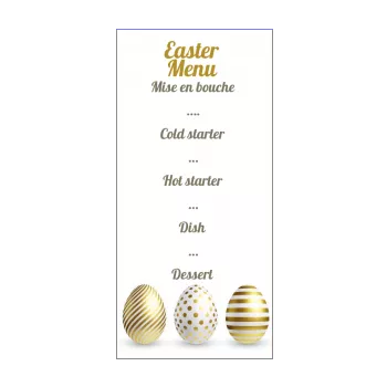 menu restaurant easter golden egg 