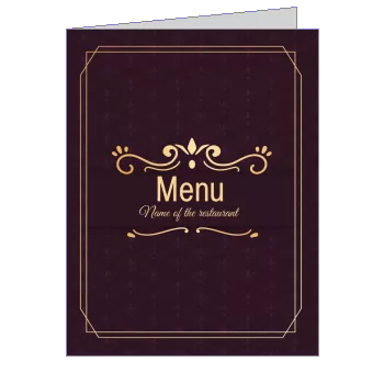 Menu Restaurant Golden Elegant Mauve template