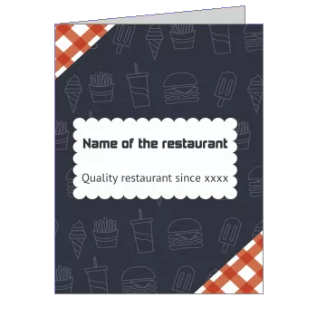 Menu Restaurant Blue Grey template