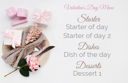 Menu Gift Valentine S Day free template