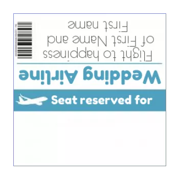 wedding label table plane blue tablet 