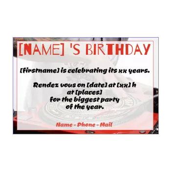 birthday card invitation party music 