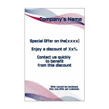 poster flyer blue red 