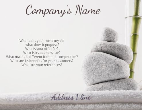 Poster Flyer Spa Stone Zen template