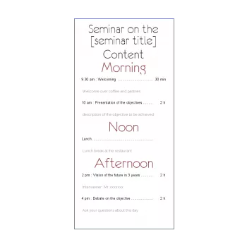 card invitation meeting program seminar white 