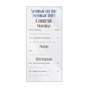 card invitation meeting program seminar grey 