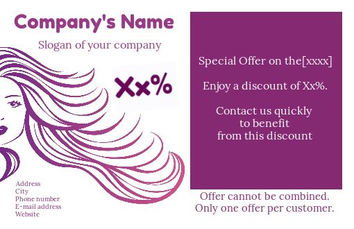Poster Flyer Hairstyling Drawing Mauve free template