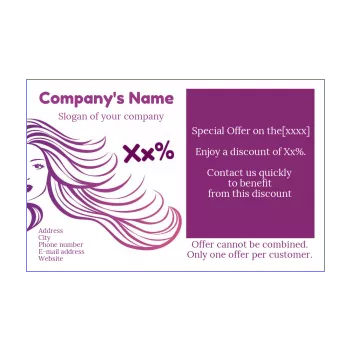 poster flyer hairstyling drawing mauve women 