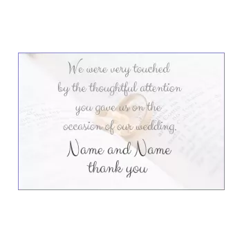 wedding card thanks ring book thank you white 