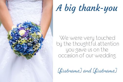 Wedding Thanks Flower Thank You template