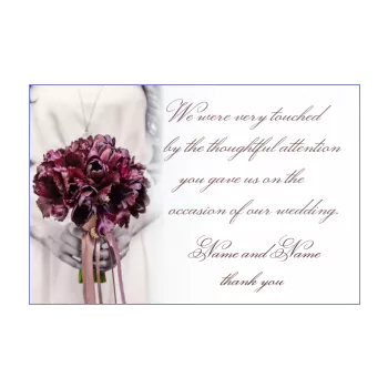 wedding card thanks flower red thank you 