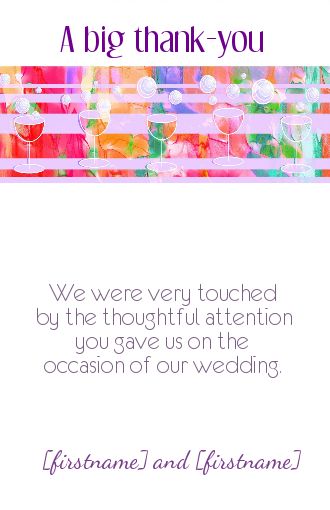 Wedding Thanks Thank You Alcohol template