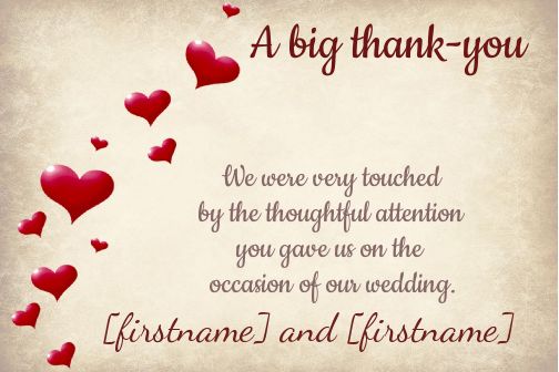 Wedding Thanks Thank You template