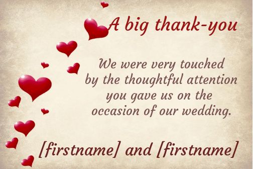 Wedding Thanks Thank You free template