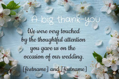 Wedding Thanks Flower Thank You free template