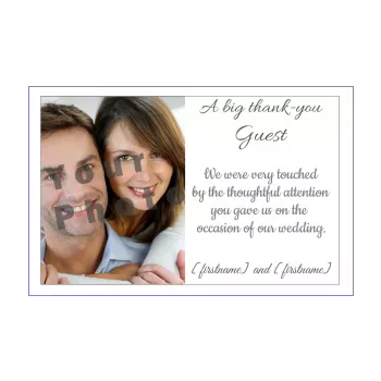 wedding card thanks thank you white 