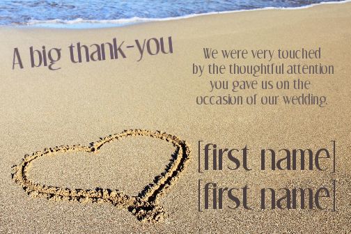 Wedding Thanks Beach Thank You virtual