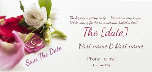 Wedding Save The Date Ring virtual free