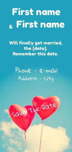 Wedding Save The Date Heart free template