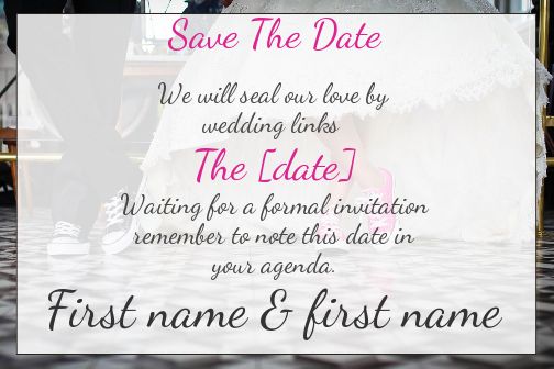 Wedding Save The Date Basket free template