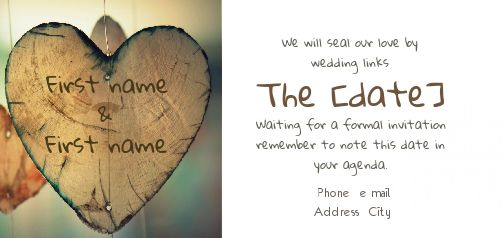 Wedding Save The Date Heart virtual free