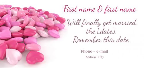 Wedding Save The Date Heart free template