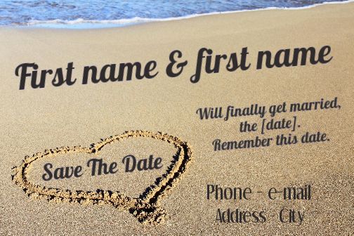 Wedding Save The Date Heart virtual free