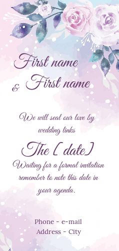 Wedding Save The Date Flower free template
