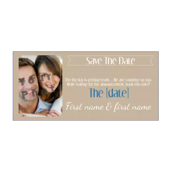 wedding save the date brown elegant reminder 