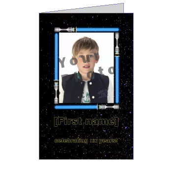 Boy Kid with photo virtual