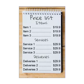 poster list price paper white 