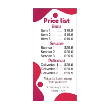 poster list price balloon red 